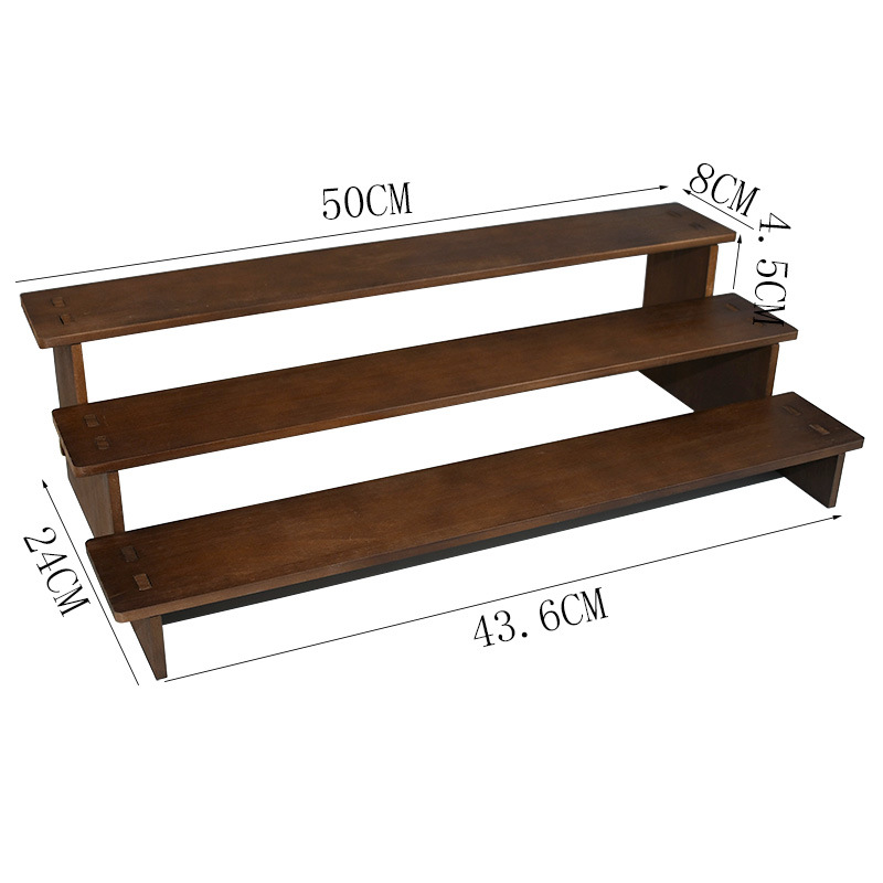 Custom Three-Layer Wooden Jewelry Storage Rack for Organizing Your Treasures