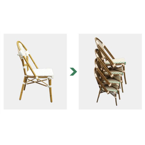 Outdoor Patio Furniture French Style Rattan Chair Paris Cafe Parisian Bistro Chairs