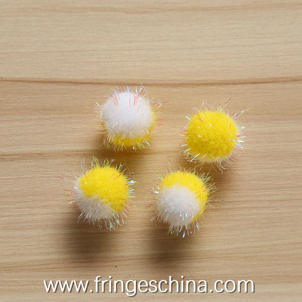 Wholesale Colorful Glitter DIY Pom Pom Ball For Costume Christmas Decoration