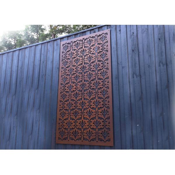 Couleur rustique de sculpture en mur en métal de style chinois pour le jardin/d