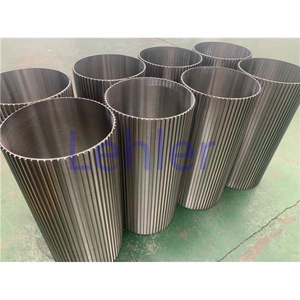 Lehler Wedge Wire Screen Cylinders , Vertical Wire Screen Circular Support Rod