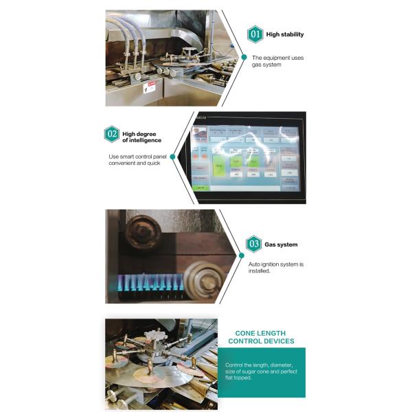 Многофункциональный автоматический конус вафли делая прессформой машины 28 2 полости с CE