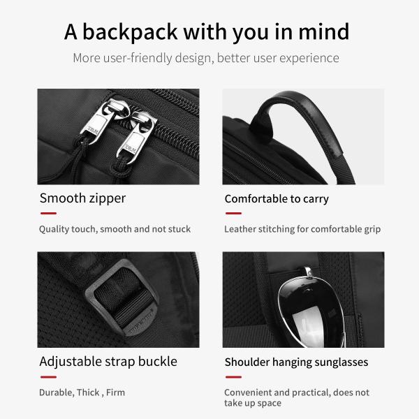 T-B9013 Expandable Large Capacity Waterproof Nylon Travel Outdoor Bagpack Laptop Backpack Men women