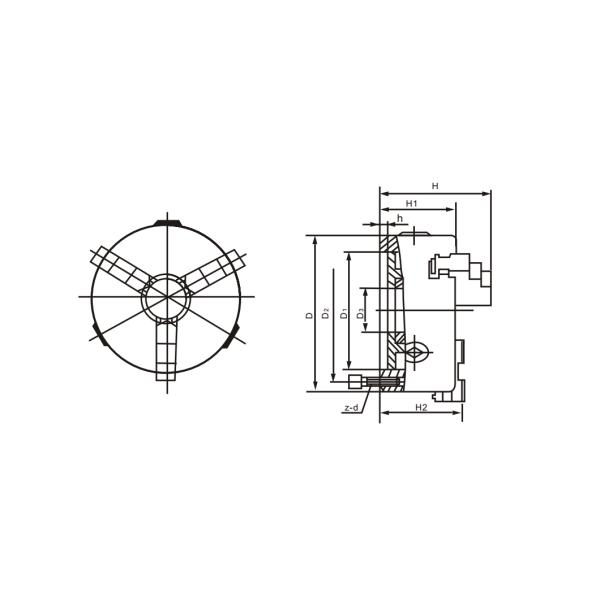 K11 SERIES 3-JAW SELF-CENTERING MANUAL CHUCKS