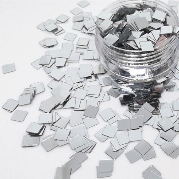Thousand Choices Offered Mirror Silver Square Sequins Glitter for Fabric PU Nail Art Craft Duffle Bag
