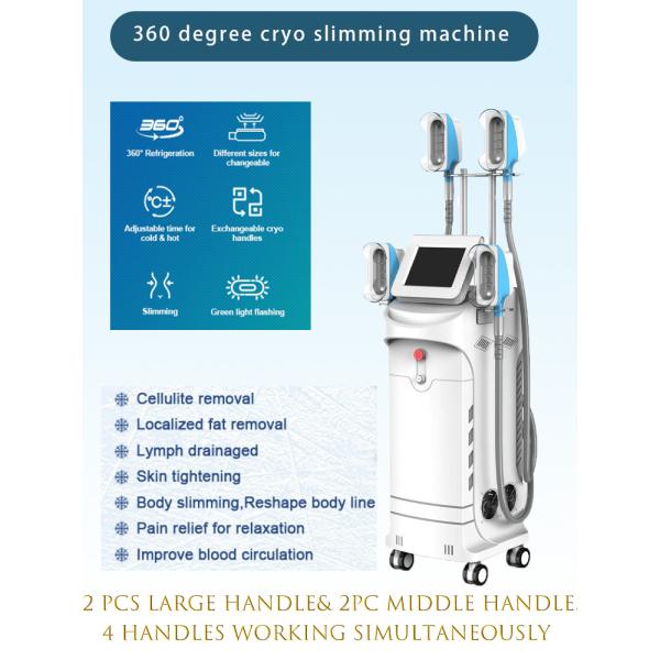 2021 new Cryotherapy 4D Large Area 4 Handles Lipo cryo 360 cool Fat reduce Slimming Cryo therapy Machine LF-264