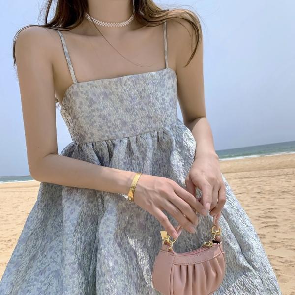 Vacation Leisure Sleeveless A Line Dress Retro Three Dimensional Printing