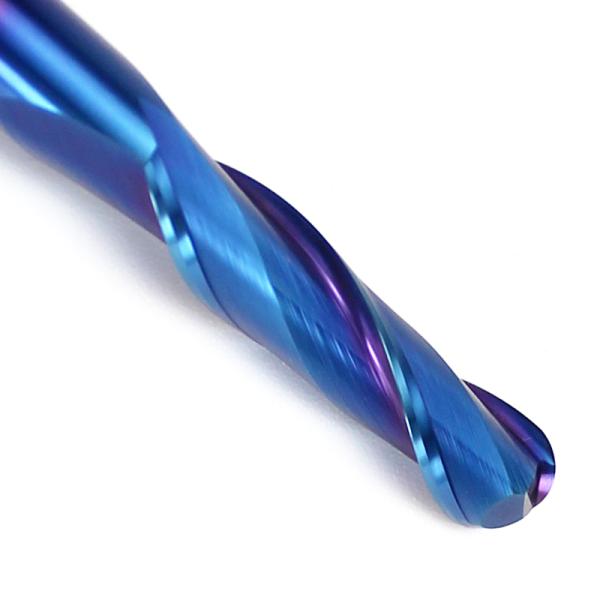 CNC Router Bit Long Service Life Milling Cutter Tool 2/3/4 Flutes Ball Nose Ball Nano-Blue Coating Carbide End Mill