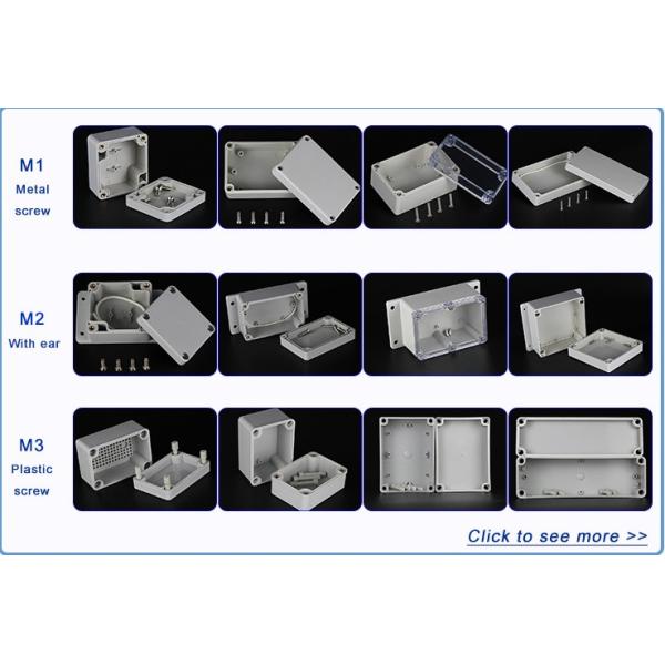 Grey Plastic Junction Box Hole Drilling Chemical Resistance RoHS Approved
