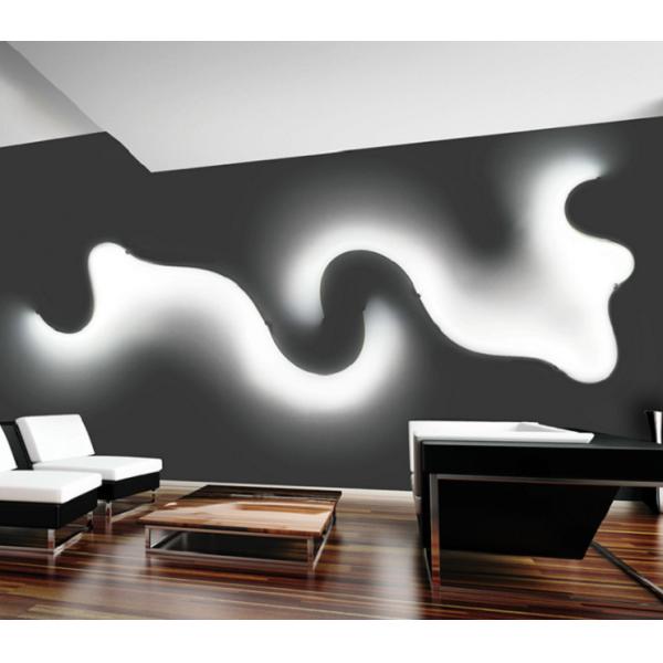 Абажур 110v 240v геля кремнезема PMMA привел свет стены волны современный