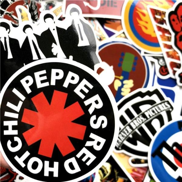 52pcs Mixed PVC Sticker Printing Metal Wire Drawing Sticker For Home Decoration