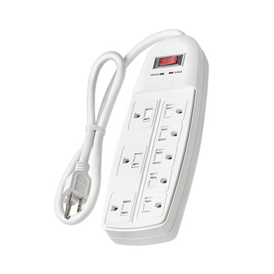 8 outlet Power Strip and Extension Socket With 15A Circuit Breaker Surger Protector