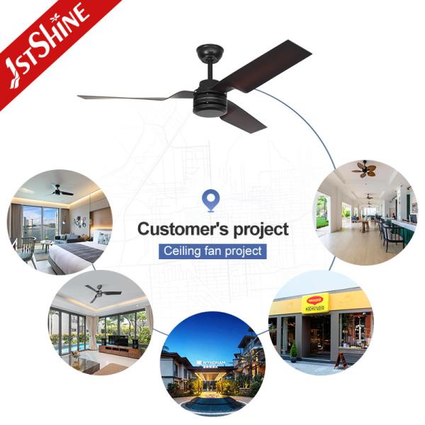 15cm Suspender Length AC Motor Remote Control Ceiling Fans Without Lights 1stshine Top