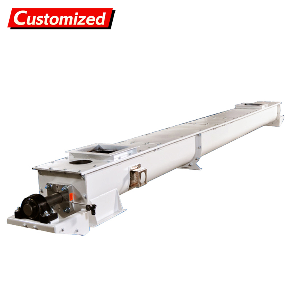 Heat Resistant Trough Screw Auger Conveyor with Multiple Inlets & Outlets and Customizable Length for Dry Bulk Material Handling