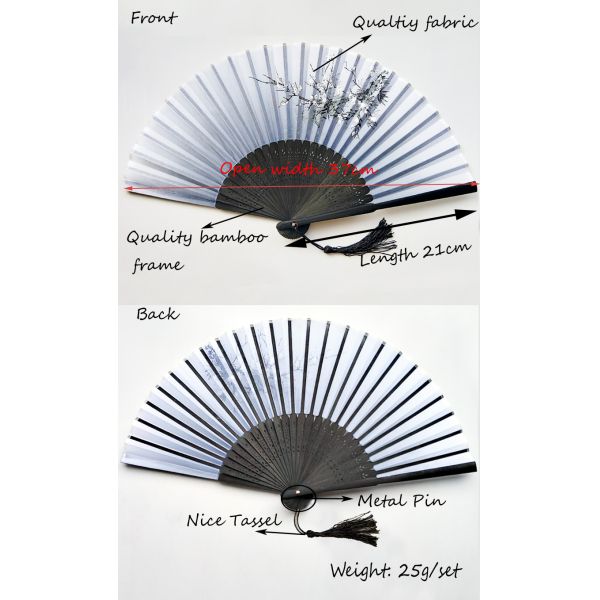 [I AM YOUR FANS] in Stock Personalized Wedding Hand Fan Bamboo Silk Fan