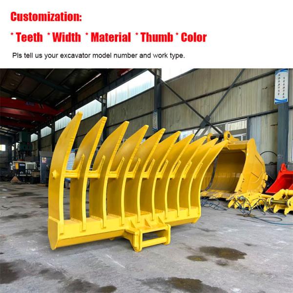 Máquina escavadora de inclinação resistente Rake Bucket, máquina escavadora durável Sieve Rake Bucket