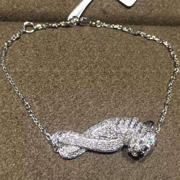 C Cheetah bracelet - showing the charm of courage, naughty or docile .18K gold jewelry factory shafle garnet, Onyx