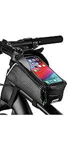 Bike Phone Mount Bag Bike Front Frame Handlebar Bag Waterproof Bike Phone Holder Case Bicycle Accessories Pouch