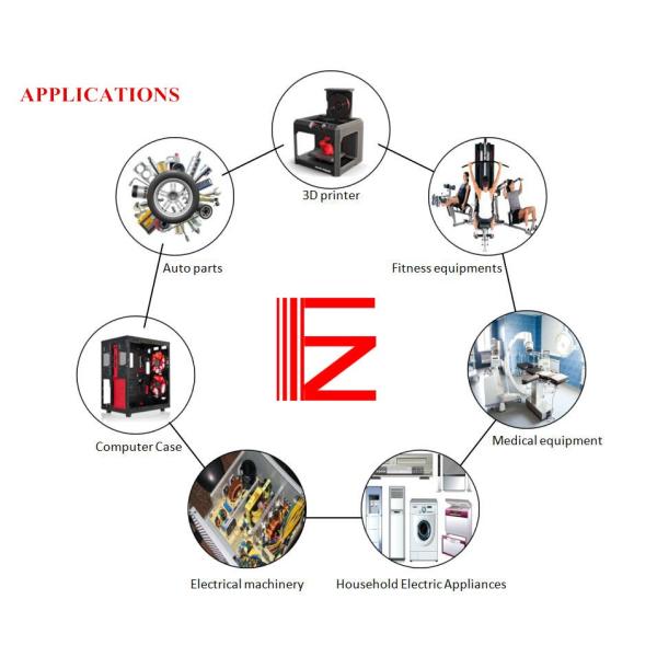 Powder Coated Aluminum Sheet Metal Laser Cutting Parts GS Approved