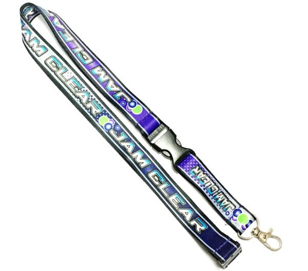 Heat Transferred Screen Printed Lanyards Purple Grounding For Sports Competition Event