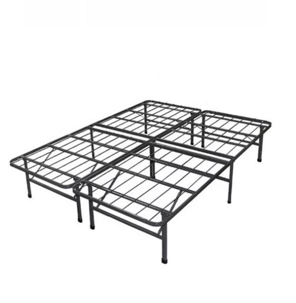 Modern Home Office Folding Metal Bed for Adults Single Size Steel Frame Furniture
