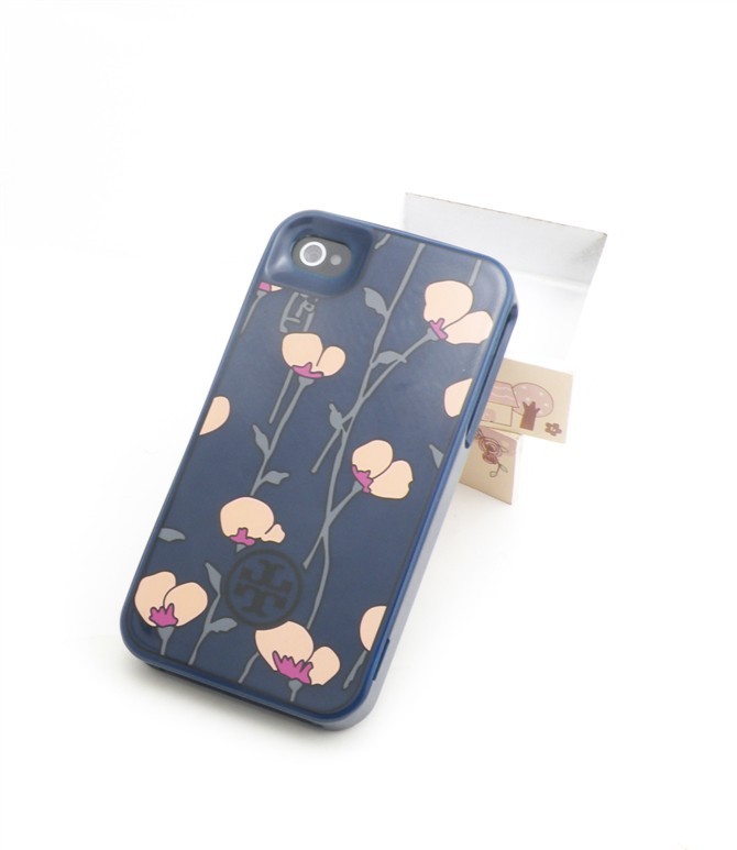 Black Flower Iphone 5 Hard Shell Case Waterproof With 3 In 1 Design