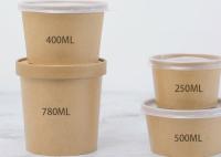 Les cuvettes de papier à emporter jetables de portion ont adapté 600pcs/emballage aux besoins du client de carton