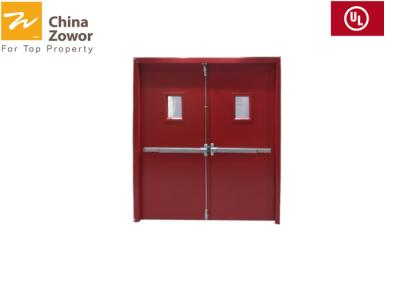 Double Leaf Flush Panel Blue Painted Steel FD60 Fire Door / Max. Size 2100 x 2300 mm