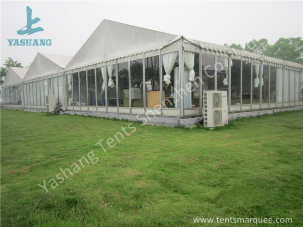 Outdoor Transparent Glass Wall Pagoda Party Tent for DIY Shop , 12 x 18M