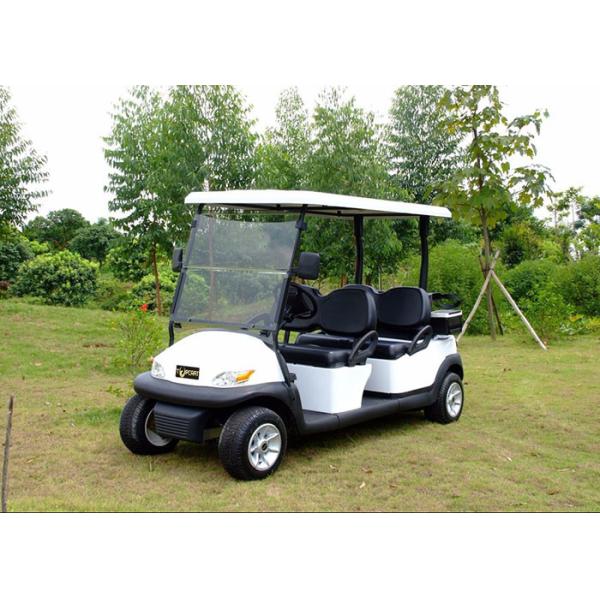 Champagne Color 4 Seater Golf Cart Electric Vehicles With 3.7kw KDS Motor
