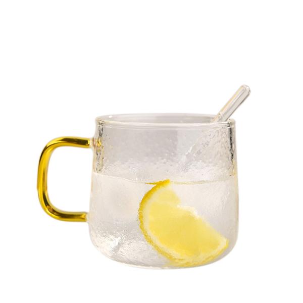 Eco Friendly Speckled Striped 250ml Personalized Glass Cup