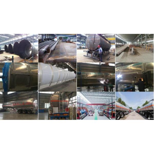 Carbon Steel Oil Transport Tank Trailer Tri Axle Heavy Capacity 30000L-45000L