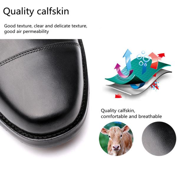 JH Calfskin Military Dress Shoes Abrasion Resistant Oxford