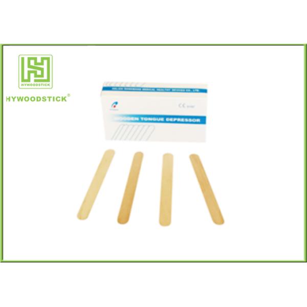 Thick Wooden Tongue Depressor CE Sterilized 150 X 18 X 1.6mm Size