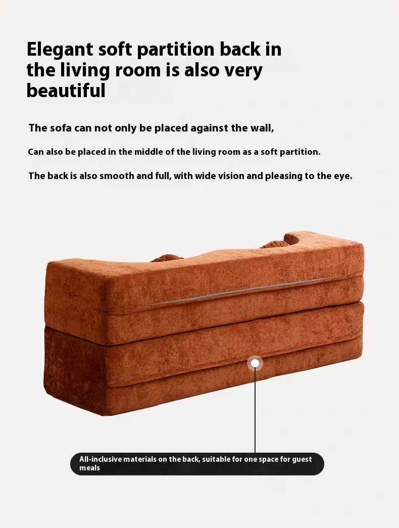 Customized Multifunctional Compressed Sofa Bed Fabric Sectional with Frameless Boxed Set & Sponge Filling for Living Room