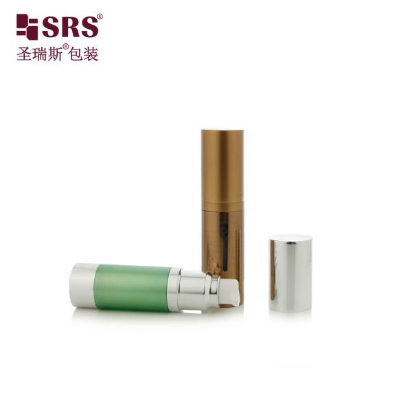 A022B 15ML 30ML 50ML Plastic Airless Pump Lotion Bottle For Cosmetic Serum Aluminum Cap Luxury Packaging