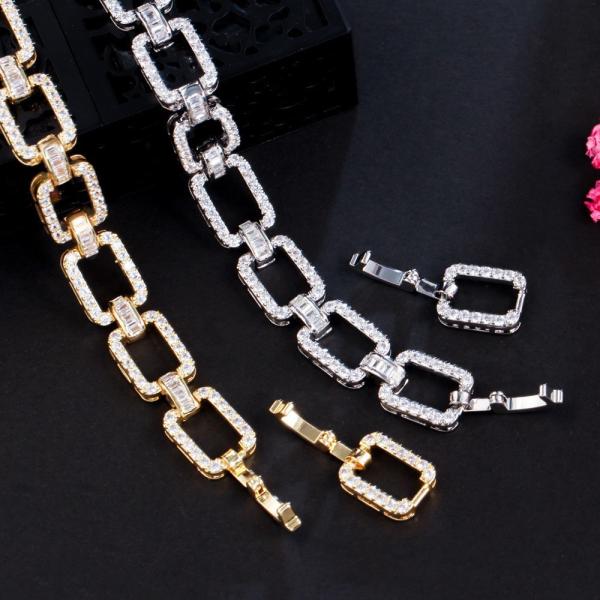 Charm Classic AAA Cubic Zircon Squarel Bracelets For Woman Elegance Bracelet Wedding Party Birthday Gift