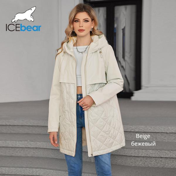 Woman Spring Autumn Coat with Breathable Layering Adjustable Drawstrings and Reinforced Stitching Hooded Anorak Jacket