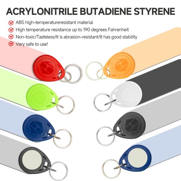 Custom Printing 125kHz Frequency Waterproof RFID Keyfob for Hotel and Access Control Systems