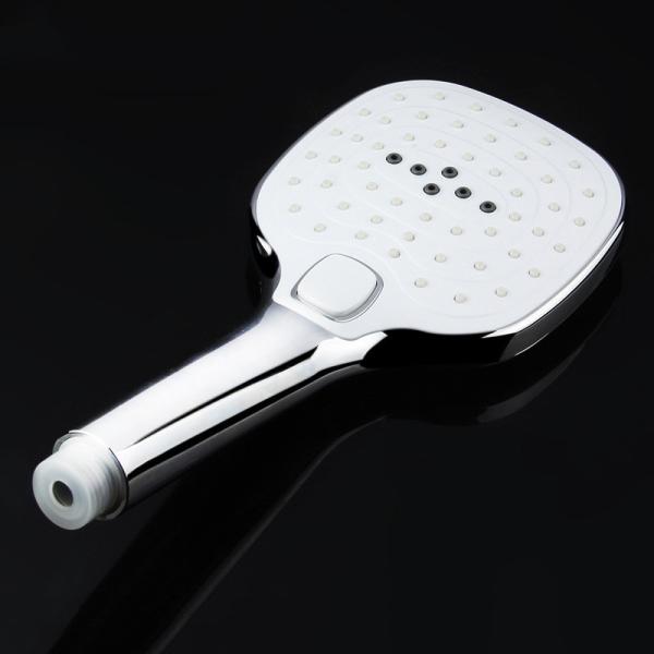 Bathroom Square Handheld Plastic 3-Function Rain Hand Shower Head