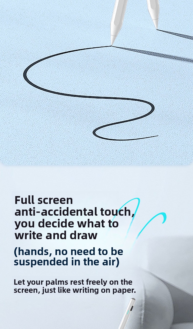 iPad Pencil Magnetic-Charging Capacitive Stylus for Pencil Alternative Compatible Touch Pen for Handwriting Model C1