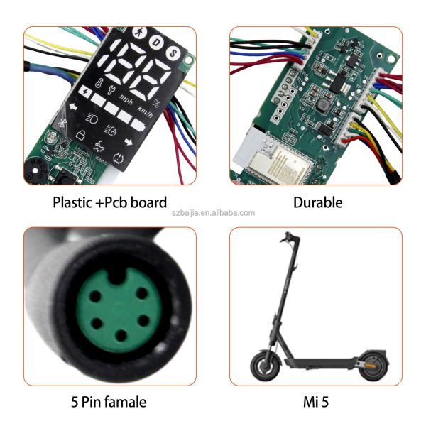 MI5 Dashboard Electric Scooter Display 48V Water Resistant and Modern Design for Xiaomi 5/5 Pro