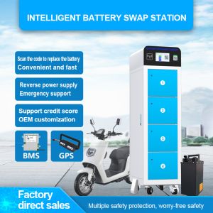 Custom 4 Slot Battery Swapping Cabinet Change Station For Electric 3/4 Wheeler Car