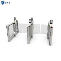 Office Building Waterproof Waist Height Turnstile Glass Swing Turnstile114a