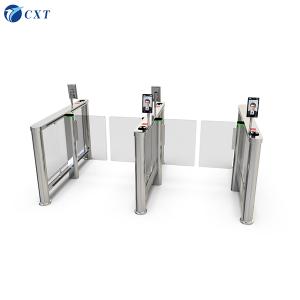 Office Building Waterproof Waist Height Turnstile Glass Swing Turnstile114a