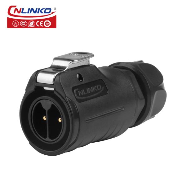 Cnlinko LP20 Series 2 Pole Locking Screw Type LP-20-2 Pin Wiring Screw Plastic Circular Waterproof Aviation Plug Connector