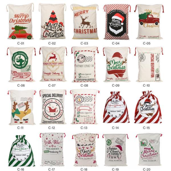 2023 Drawstring 50x70 Soft Kids Red Santa Sack with Rope All Seasons OEM/ODM Accepable