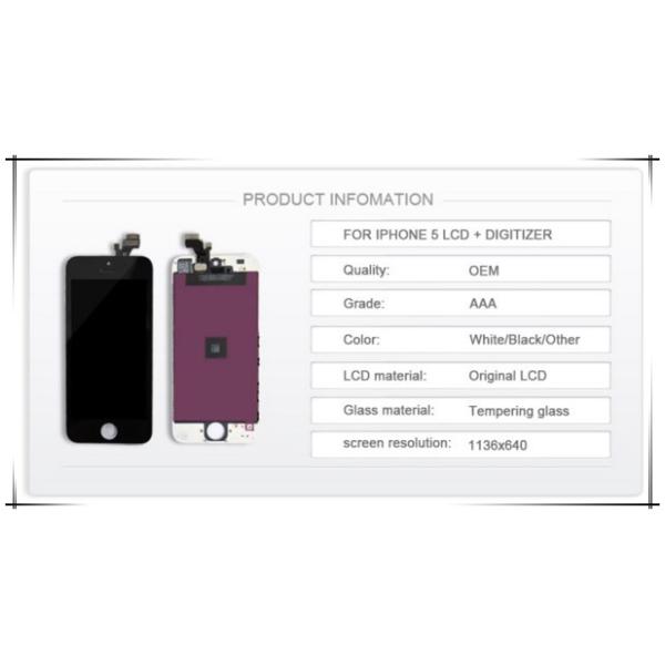 LCD for iphone 5 lcd display touch full screen digitizer+home button+front camera flex cable