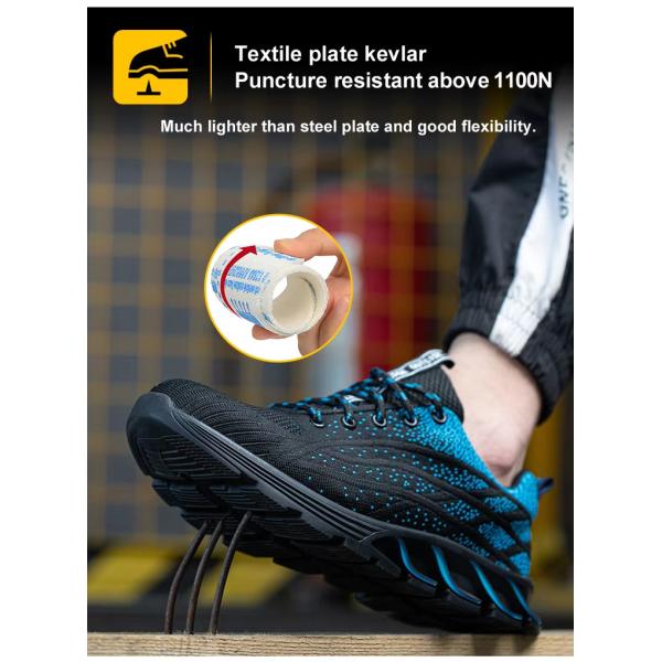 Zapatos de seguridad para hombres ligeros con dedo de acero / placa de Kevlar UE