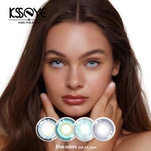 Lentes macias da cor de Gem Sapphire Blue Contact Lenses Natural 1 ano